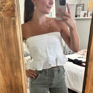 Forever 21 White Strapless Top